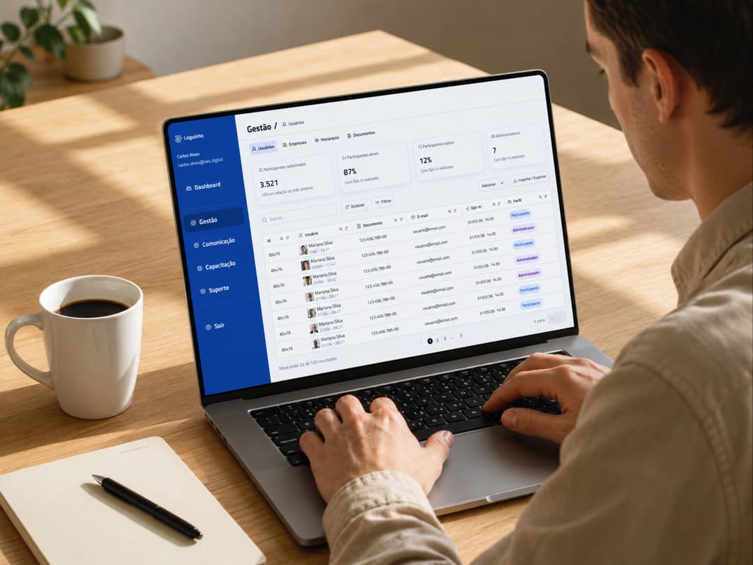 Plataforma Loyalty Pro em uso